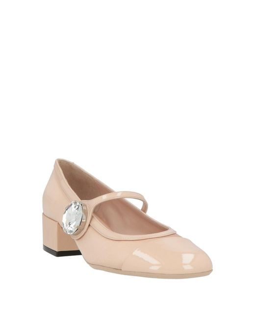 N°21 Natural Pumps Leather, Textile Fibers