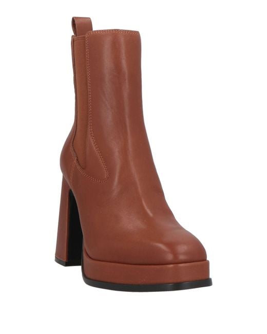 Ash Brown Ankle Boots