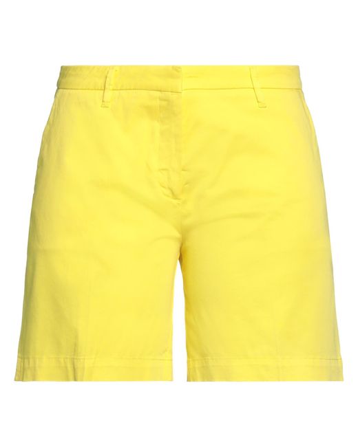 Jacob Coh?n Yellow Shorts & Bermuda Shorts Cotton, Elastane, Polyester
