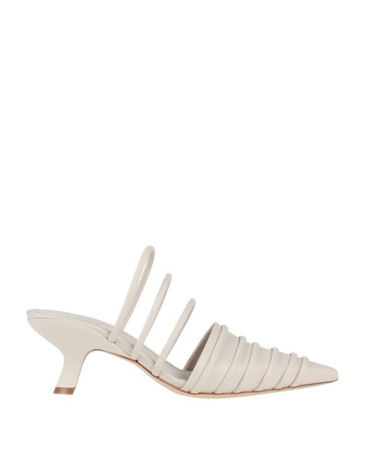 Vic Matié White Mules & Clogs