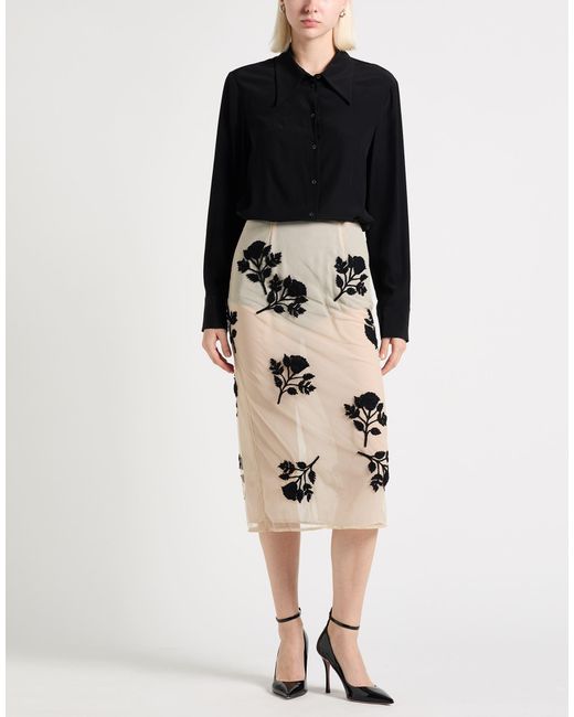 Blumarine Natural Midi Skirt