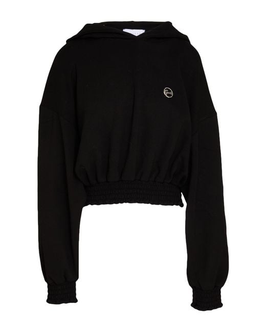 Gaelle Paris Black Sweatshirt Polyester, Viscose, Elastane