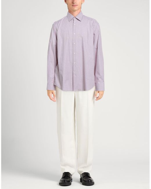 Boss Purple Shirt Cotton, Elastane for men