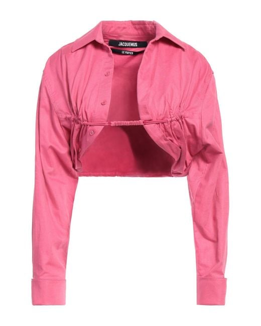 Jacquemus Pink Le Papier Bolero Shirt