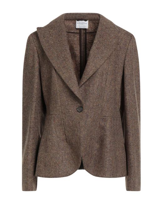 Ballantyne Brown Khaki Blazer Virgin Wool, Elastane