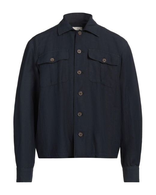 Myths Blue Midnight Shirt Virgin Wool, Linen for men