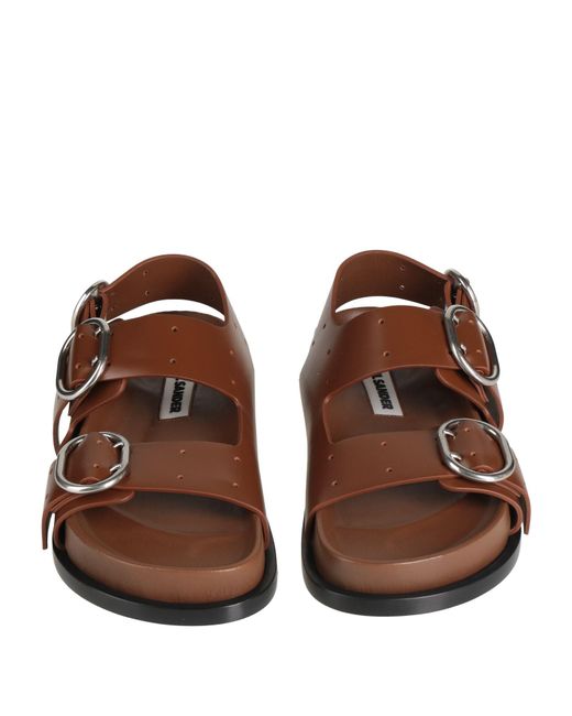 Jil Sander Brown Sandals Leather