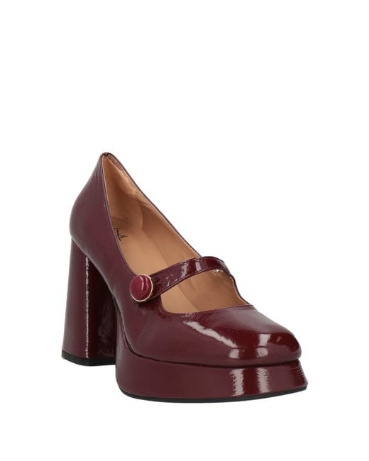 Roberto Festa Purple Burgundy Pumps Leather