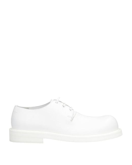MM6 by Maison Margiela White Lace-up Shoes