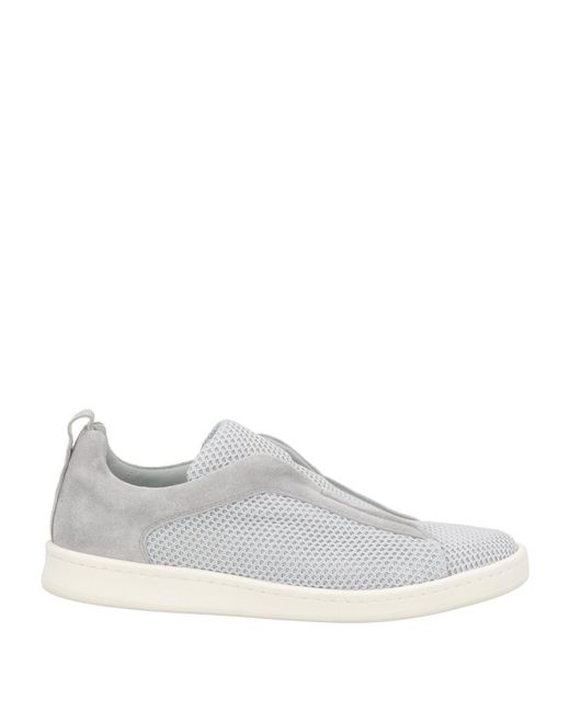 Gran Sasso White Light Sneakers Textile Fibers, Leather for men