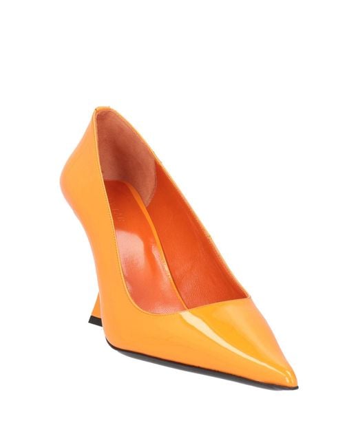 By Far Orange Pumps