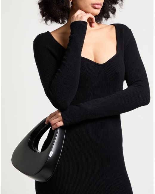 hinnominate Black Midi Dress Viscose, Polyester, Polyamide