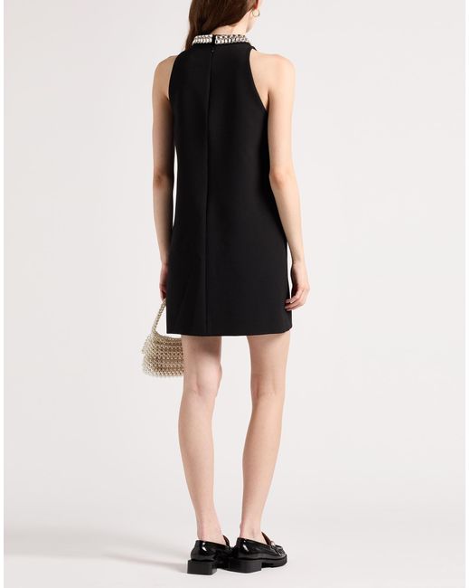 Sandro Black Mini Dress Polyester, Elastane