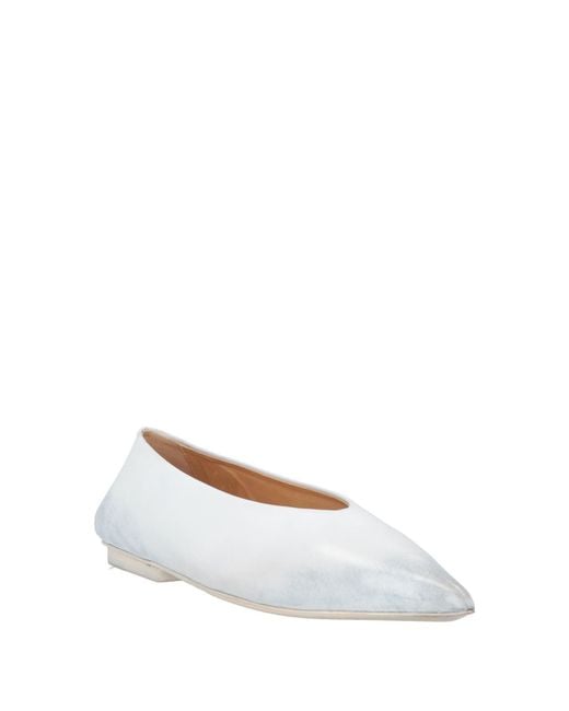 Marsèll White Light Ballet Flats Leather