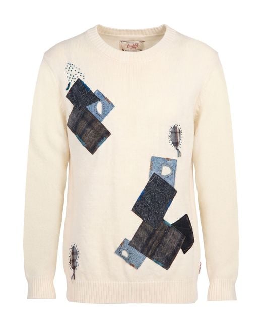 Bob Natural Cream Sweater Wool, Polyamide for men