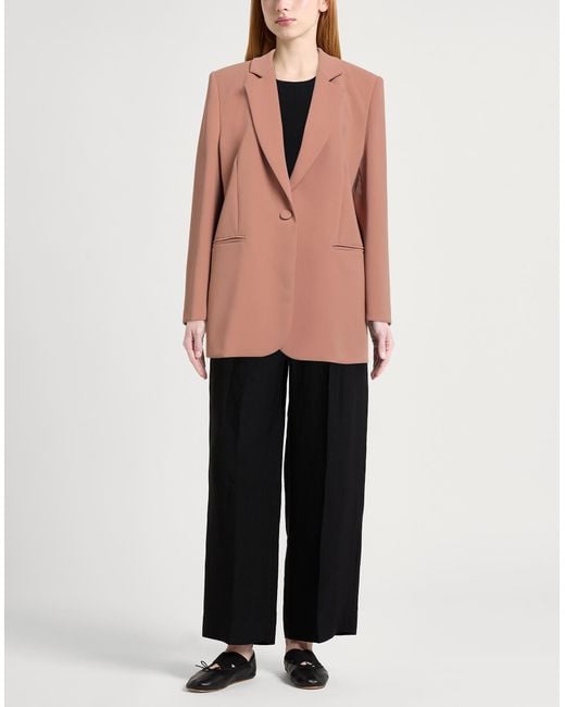 Pinko Pink Fuchsia Blazer Polyester, Elastane