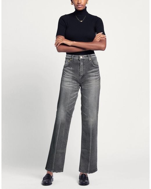 Tu Es Mon Tresor Gray Jeans Cotton, Polyester, Polyurethane