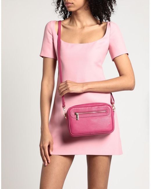 Laura Di Maggio Pink Fuchsia Cross-Body Bag Leather