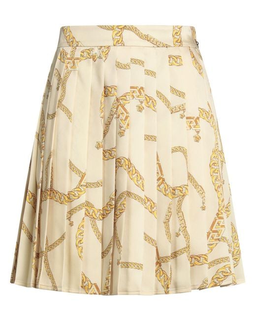 Versace Natural Cream Mini Skirt Polyester