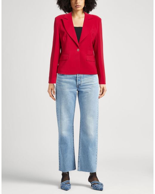 Fracomina Red Blazer Polyester, Elastane
