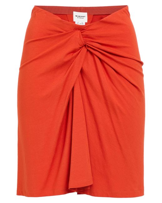 Isabel Marant Red Mini Skirt Viscose, Elastane