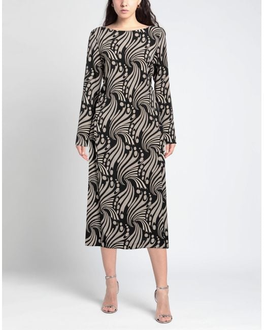 Maliparmi Gray Midi Dress