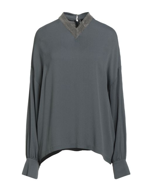 Fabiana Filippi Gray Top Acetate, Silk, Ecobrass