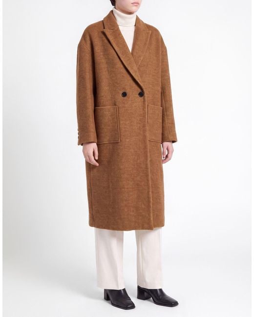 Ba&sh Red Coat Virgin Wool, Polyester