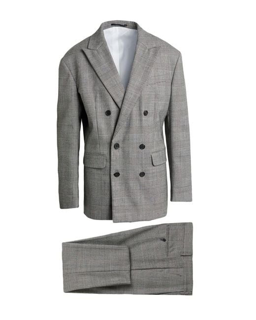 DSquared² Gray Suit Virgin Wool, Polyester, Elastane for men