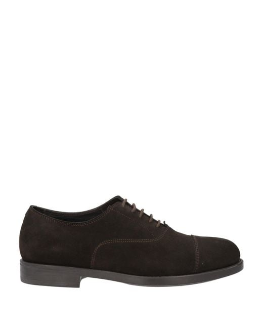 Triver Flight Black Lace-Up Shoes Leather for men