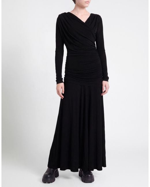 Ganni Black Maxi Dress Viscose