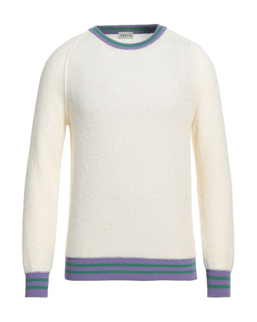 GALLIA White Sweater for men