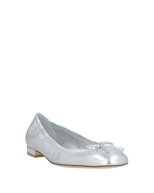 Stuart Weitzman White Ballet Flats Leather