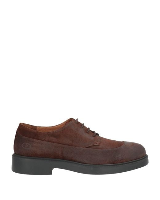 ROGAL'S Brown Lace-Up Shoes Leather for men