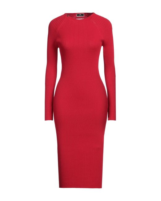 Elisabetta Franchi Red Midi-Kleid