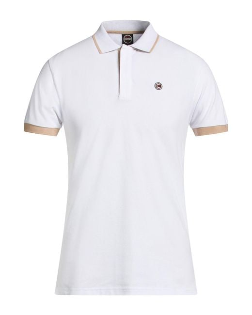 Colmar White Polo Shirt Cotton, Elastane for men