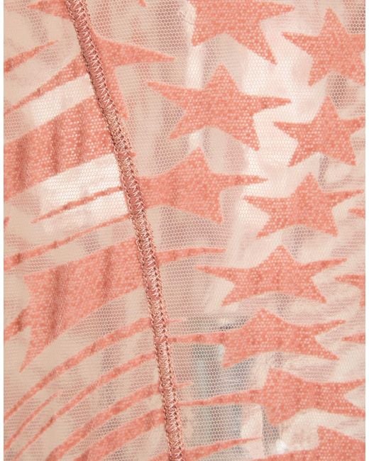 Mugler White Blush Bodysuit Polyamide, Elastane