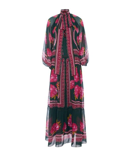 Robe longue Athena imprimee en soie LaDoubleJ en coloris Multicolor