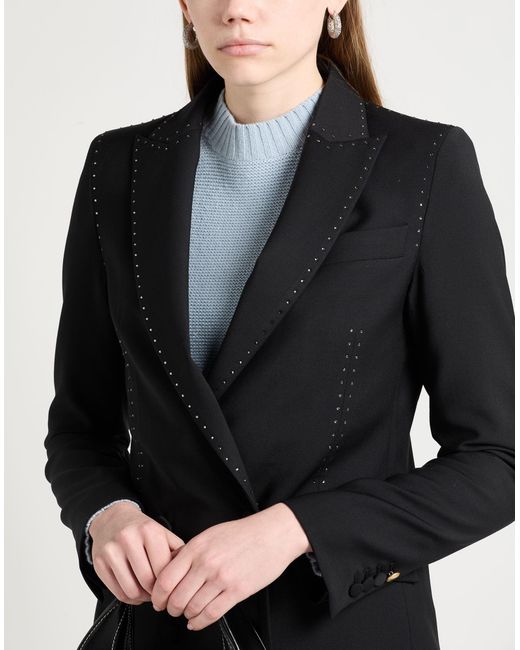 HEBE STUDIO Black Blazer Wool, Polyester, Elastane