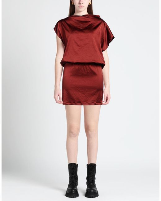 Barena Red Mini Dress Acetate, Polyamide, Elastane