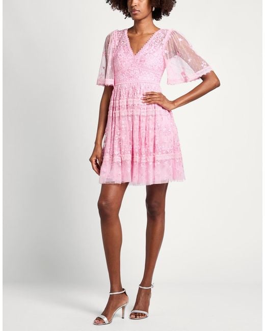 Needle & Thread Pink Mini Dress Polyester