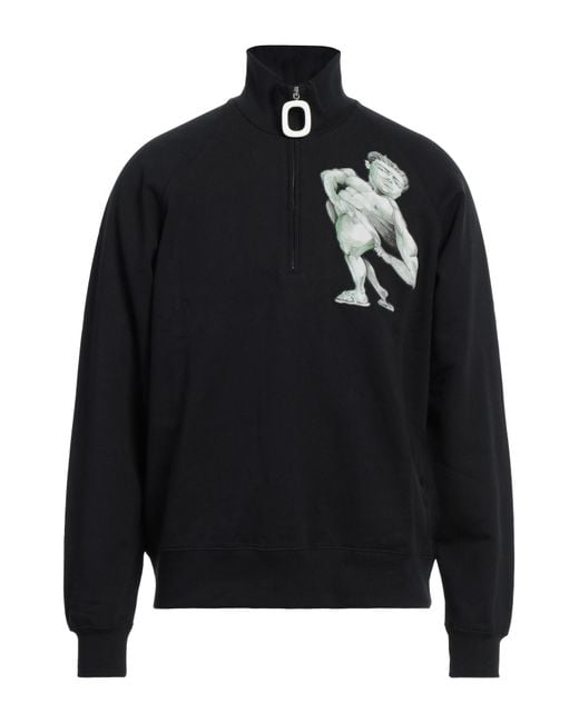 J.W. Anderson Black Sweatshirt Cotton, Elastane for men