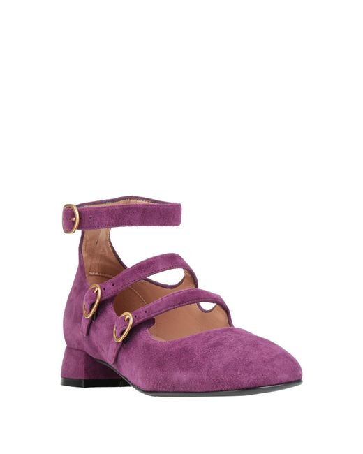 Bianca Di Purple Ballet Flats