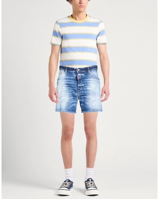 DSquared² Blue Denim Shorts for men