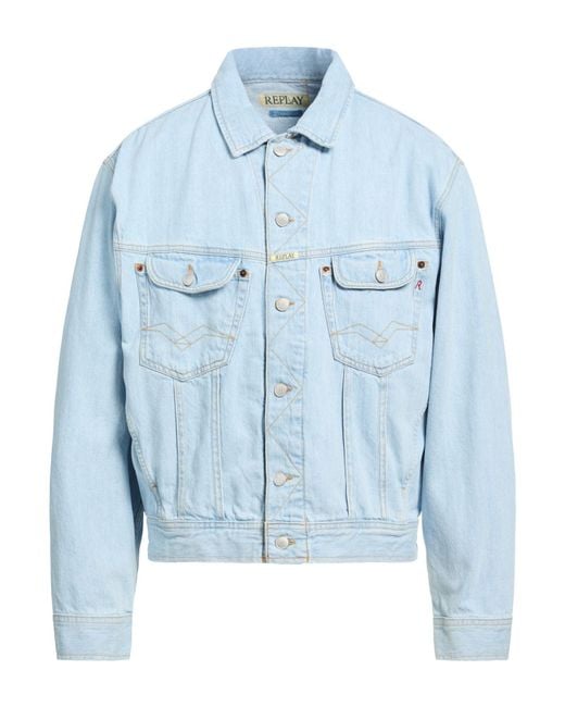 Replay Blue Denim Outerwear for men