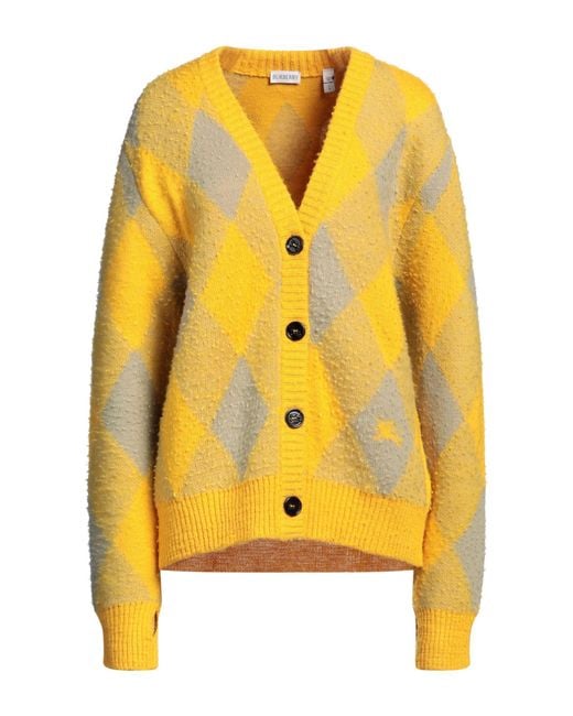 Burberry Yellow Cardigan Wool