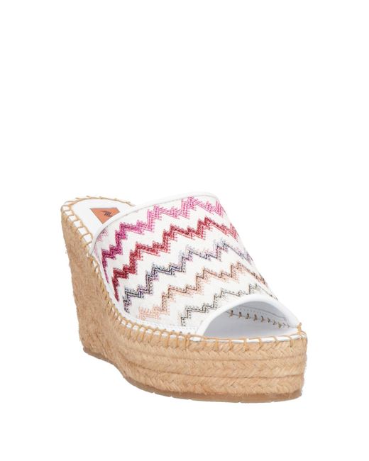 Missoni Pink Espadrilles Leather, Textile Fibers