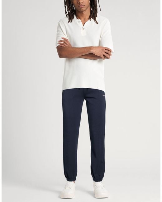 Woolrich Blue Midnight Pants Cotton, Polyester, Elastane for men