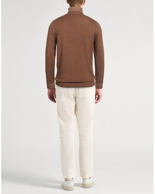 Moorer Rollkragenpullover in Brown für Herren