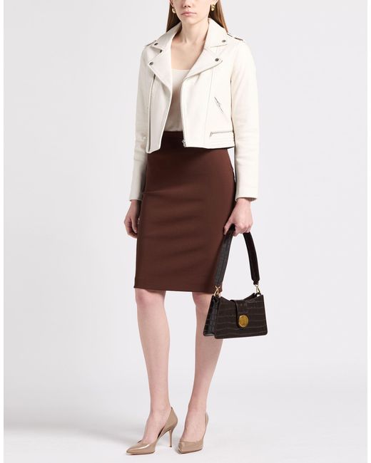 Maje White Ivory Jacket Lambskin